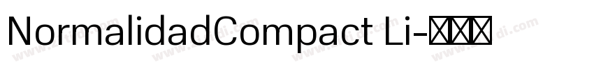 NormalidadCompact Li字体转换